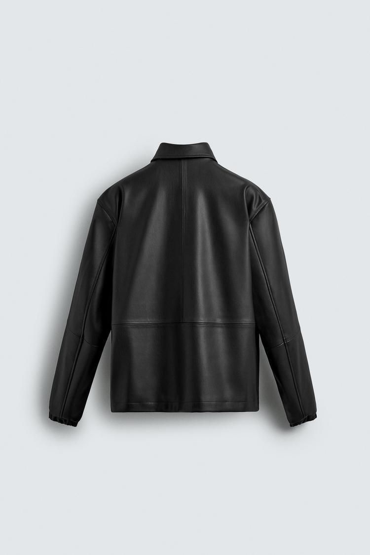 ZARA】フェイクレザージャケット ブラック | 6318/410/800 (ZARA