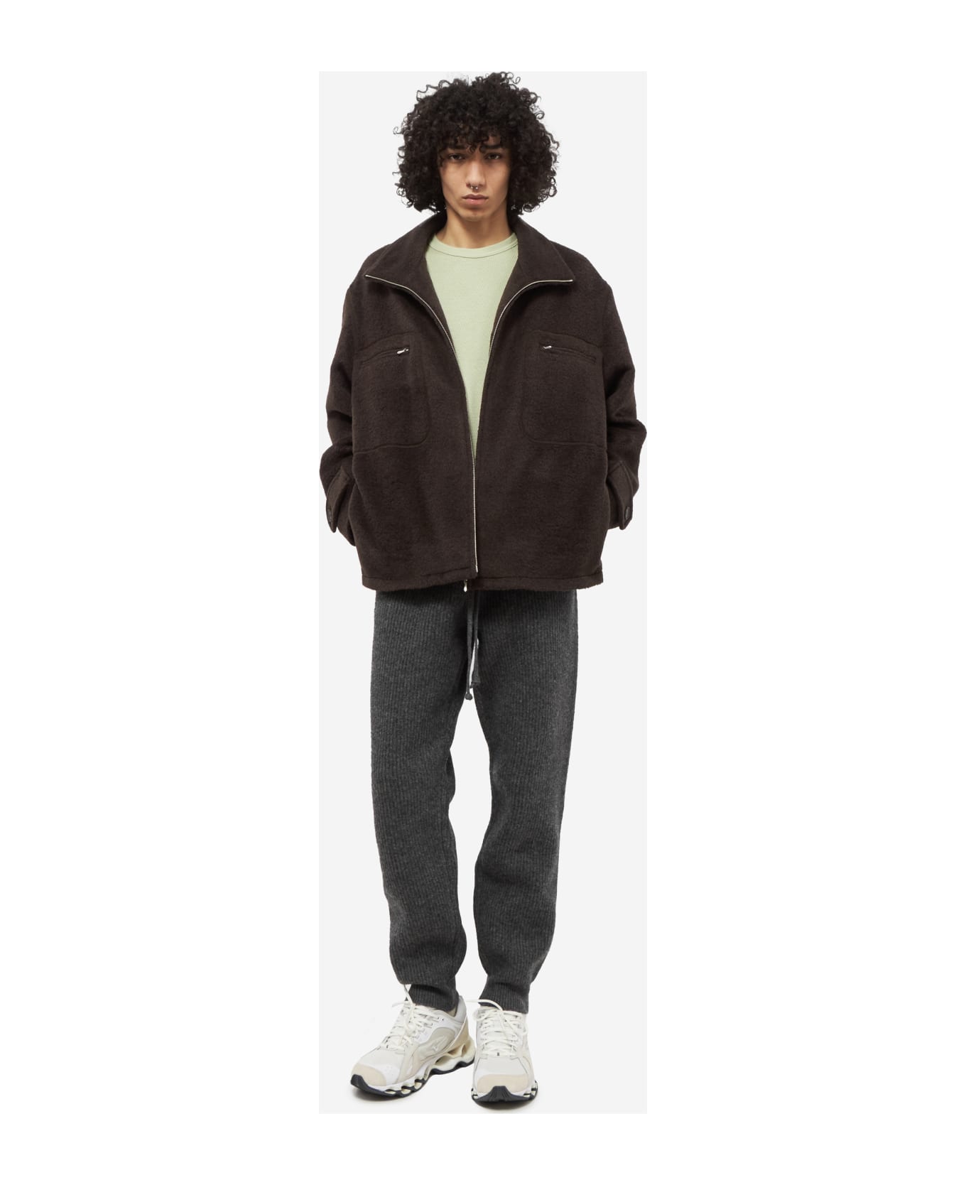 Auralee Alpaca Mohair Zip Jacket | italist