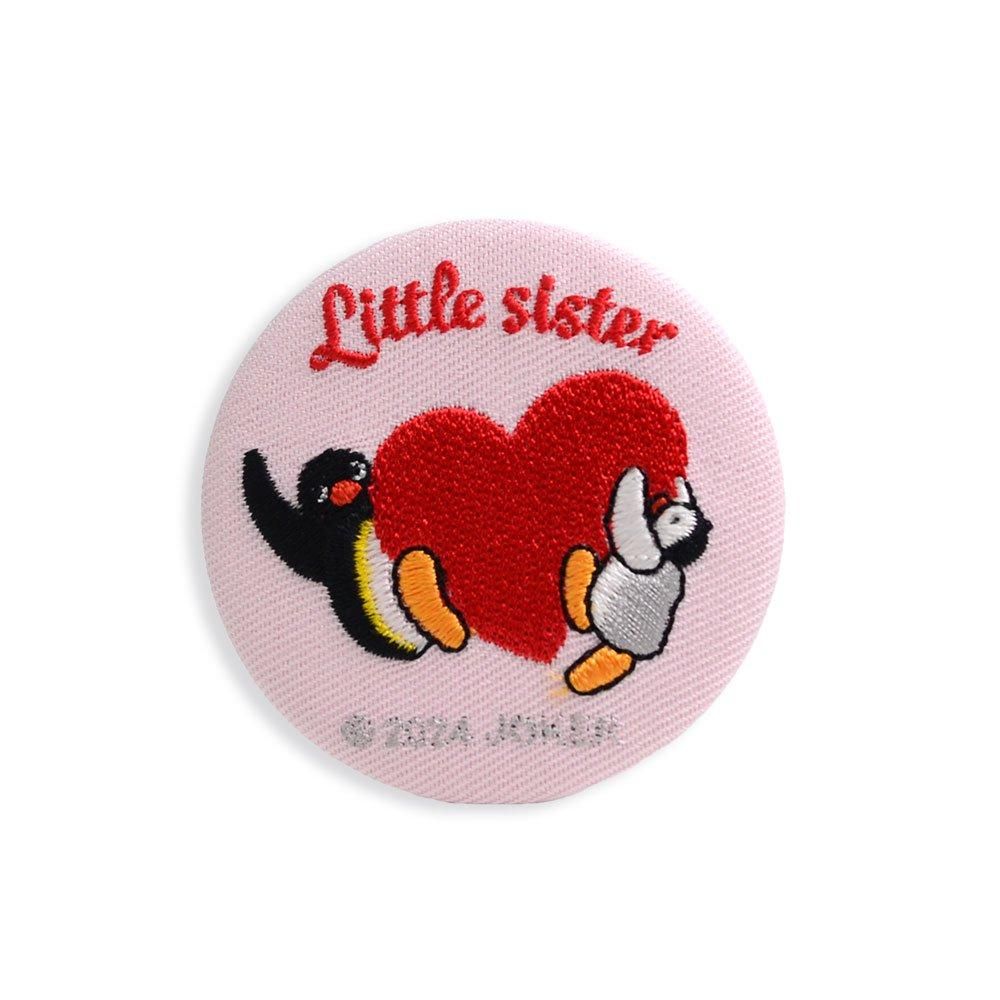 ししゅう缶バッジ （ピンク） PGCB003 PG - ピングーグッズ公式