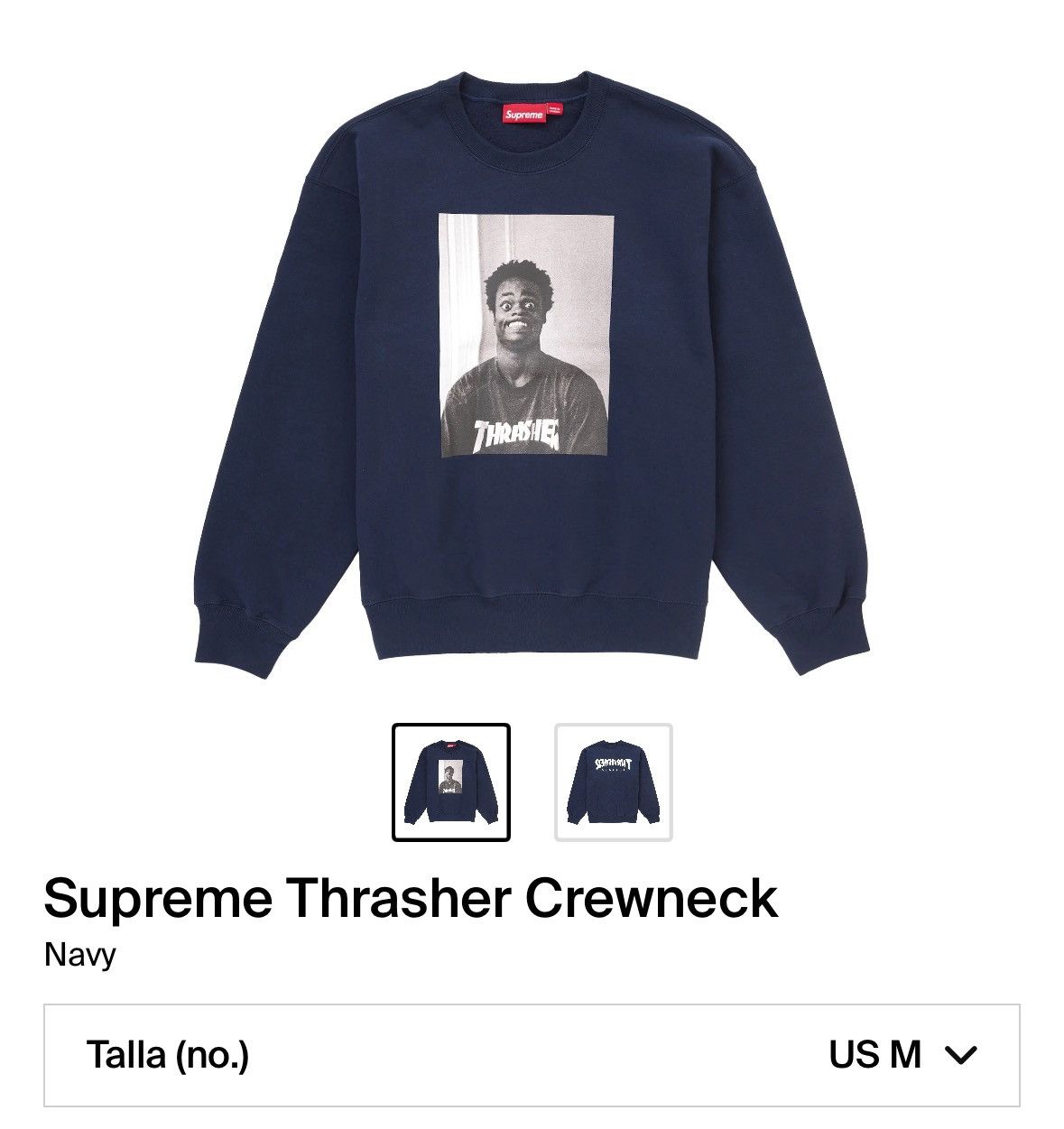 N*A様 Supreme x Thrasher Crewneck navy N*A様 Supreme x Thrasher