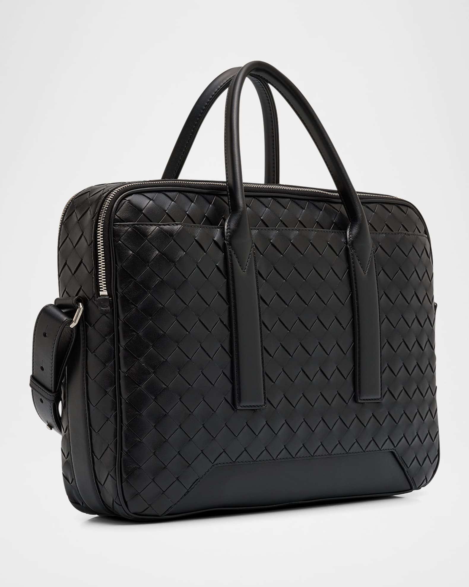 Bottega Veneta Men's Getaway Intrecciato Large Briefcase | Neiman