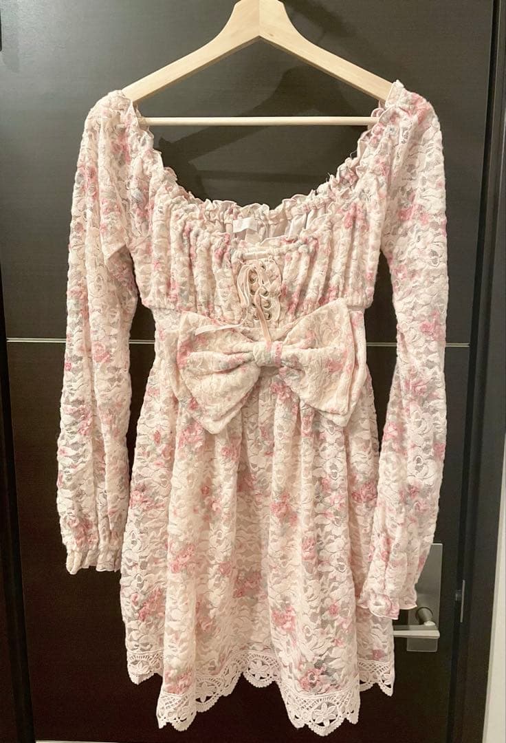 リズリサ LIZLISA 花柄レースワンピース 姫ギャル 旧タグ】LIZ LISA リズリサ 00s ワンピース 姫ギャル 地雷系 平成