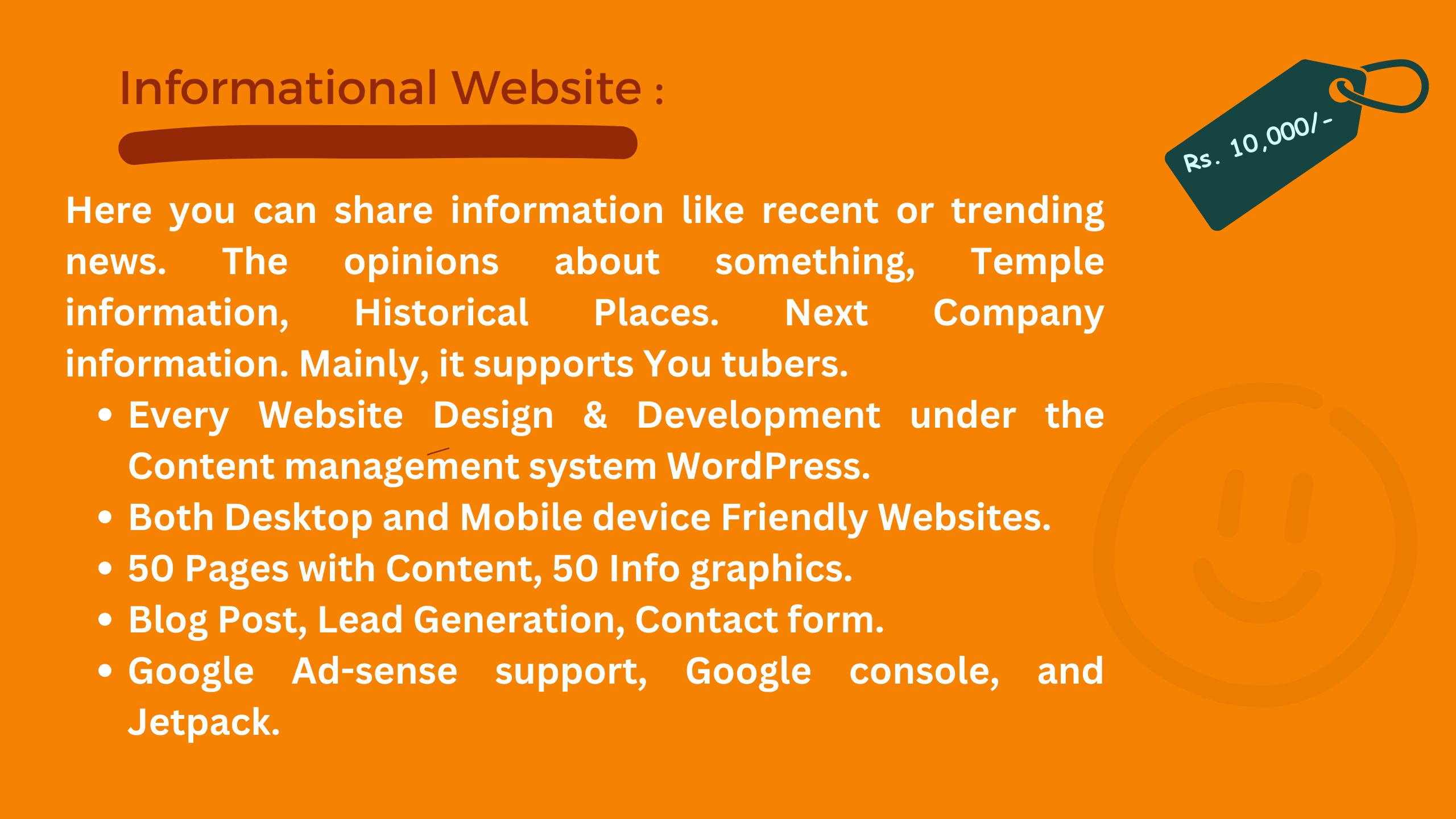 Informational Website design Coimbatore